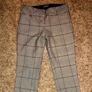 Mid Rise Plaid Knit Barely Boot Columnist Pant